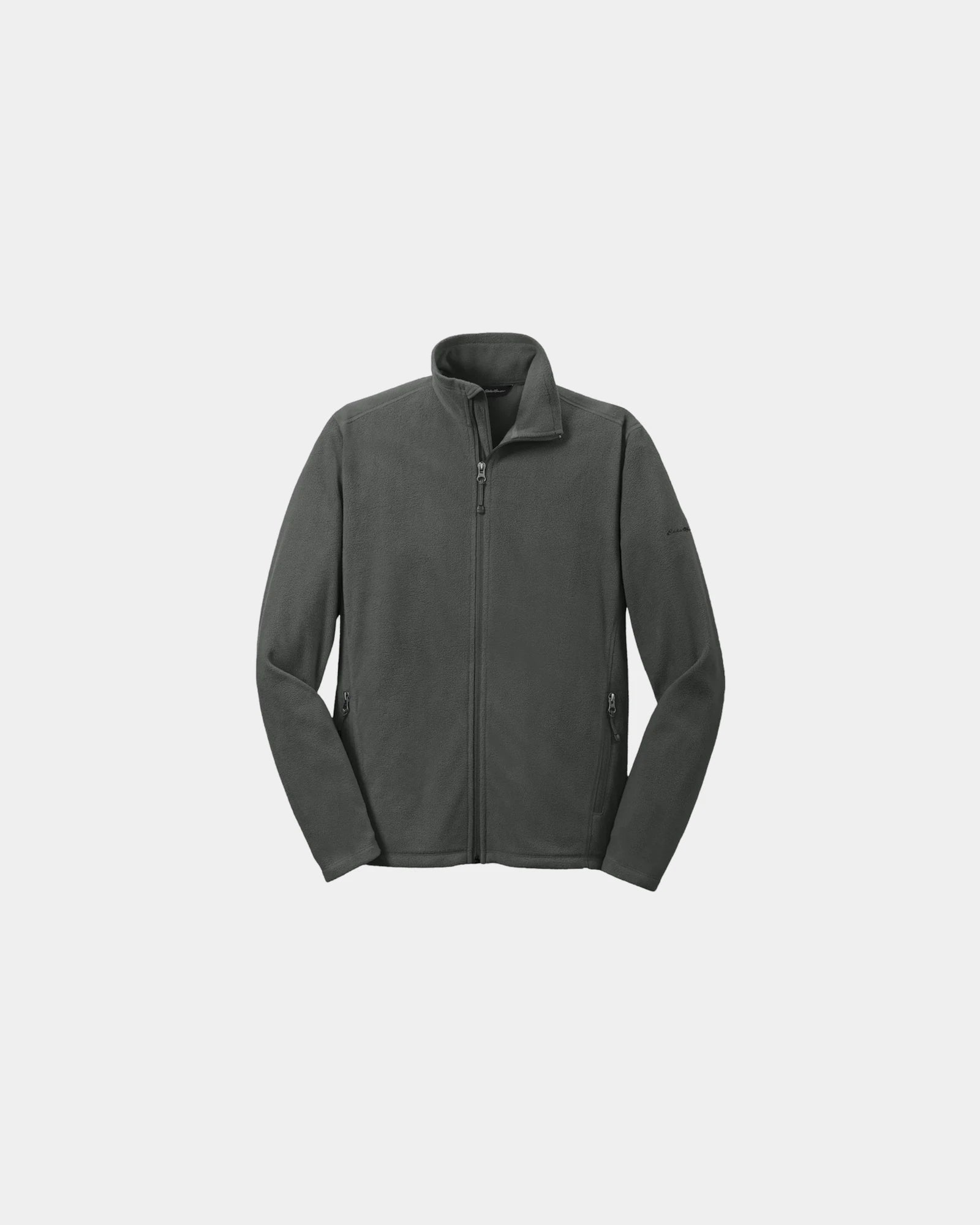 Custom microfleece full-zip jacket for teams - Grey Steel